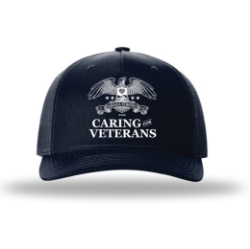 5 PANEL TRUCKER HAT VETERAN - NAVY 