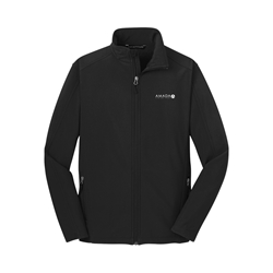 MENS PORT AUTHORITY SOFTSHELL JACKET, BLACK - AM-J317-BLK