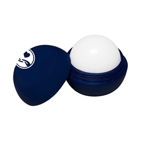 ROUND MATTE VANILLA LIP BALM, NAVY (250 MINIMUM)