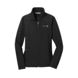 LADIES PORT AUTHORITY SOFTSHELL JACKET, BLACK 
