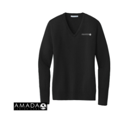 WOMENS EASY CARE V-NECK SWEATER, BLACK 