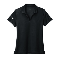 LADIES NIKE DRIFIT POLO MICRO PIQUE 2.O, BLACK 