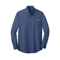 MENS PORT AUTHORITY EASY CARE CROSSHATCH SHIRT - AM-S640-DBL